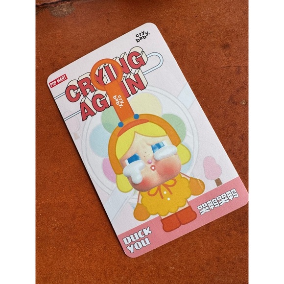 Authentic Pop Mart ‘Duck You’ CRYBABY Crying Again Keychain Plush *Opened* - Picture 3 of 10